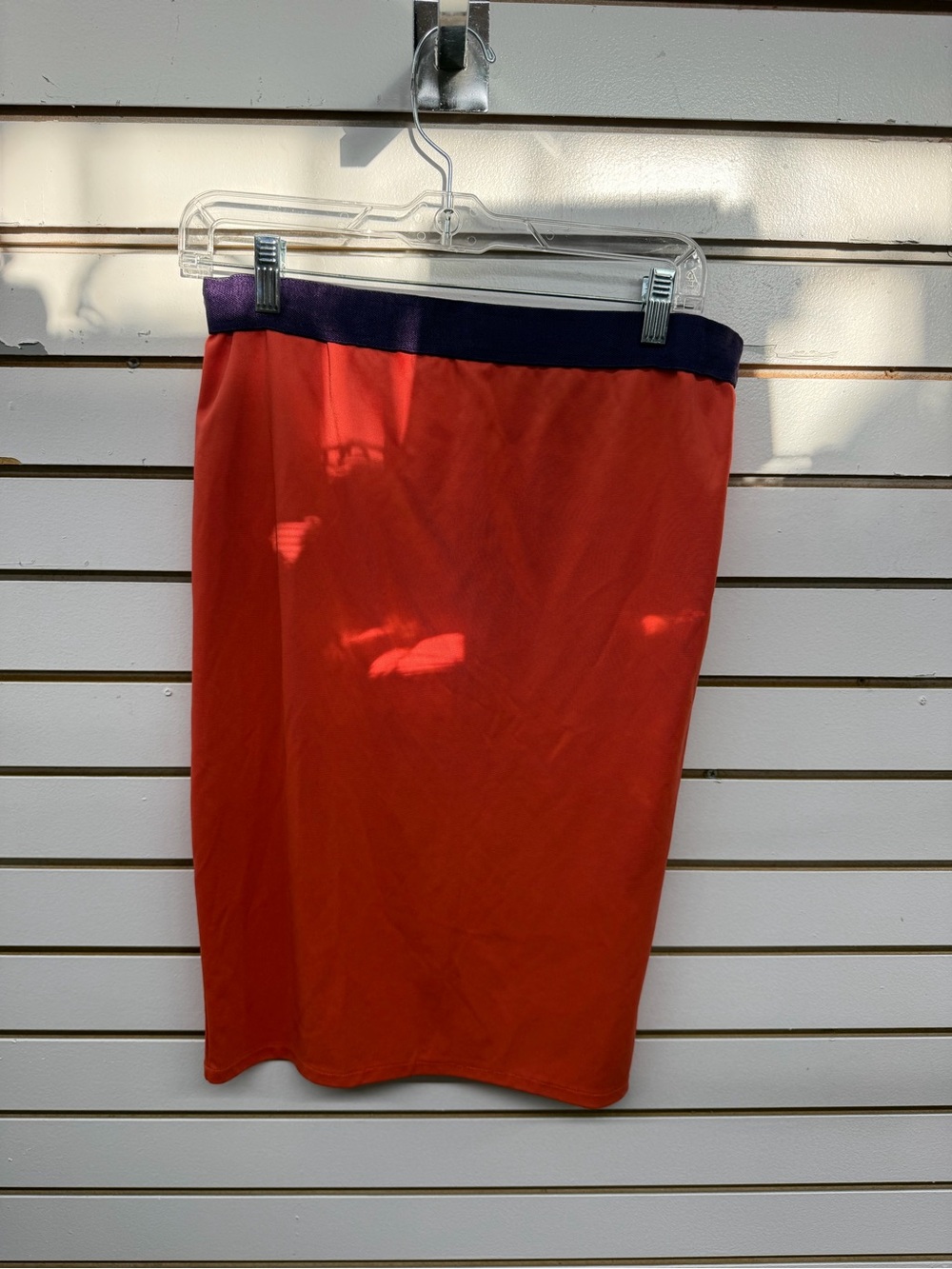 Double Zero Coral Stretch Pencil Skirt with Contrast Waistband Size M